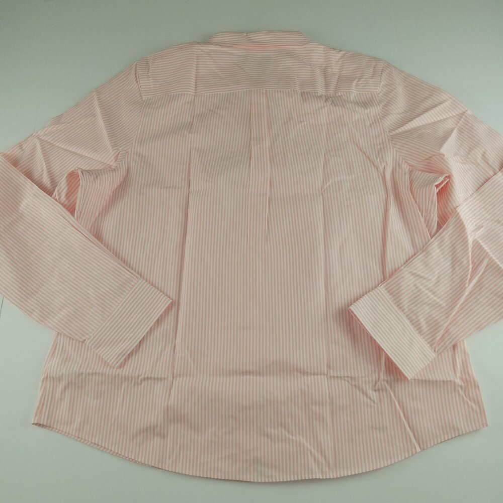 UNTUCKit Women's Marsanne Button Front Shirt Size 16 Peach White Striped - Picture 4 of 5